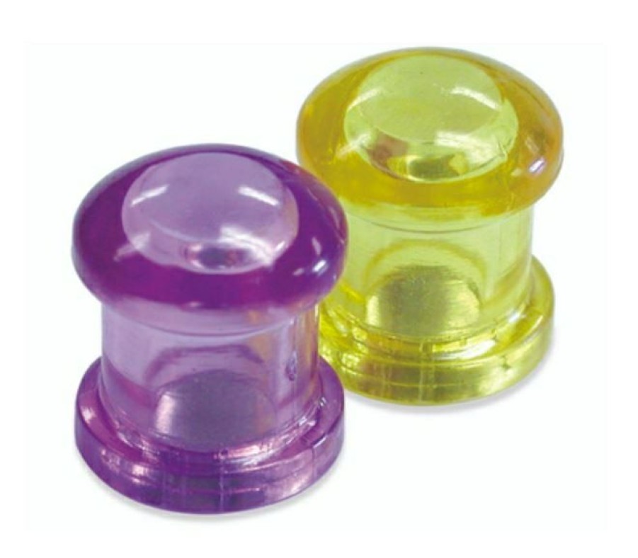 Master Magnetics Purple/Yellow Round Magnetic Push Pin (10-Pack) | * New