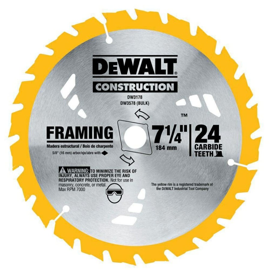 Dewalt Small Diameter Construction Saw Blades Dw3176 7 1/4 In,36 | * Online