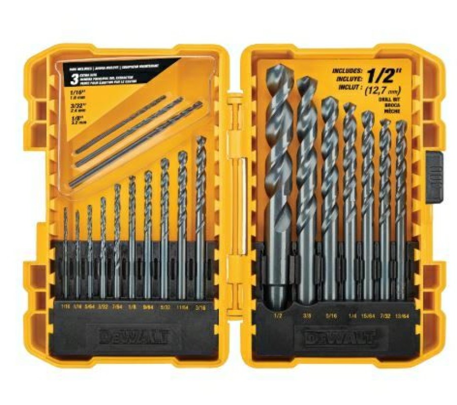 Dewalt 20 Piece Black Oxide Drill Bit Set | * Wholesale