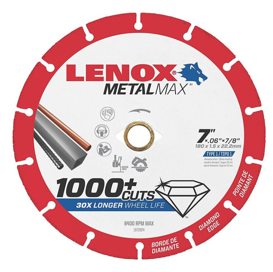 Lenox Metalmax Diamond Edge Cutoff Wheel, 7 X 7/8 , Angle Grinder/Circular Saw | * Wholesale