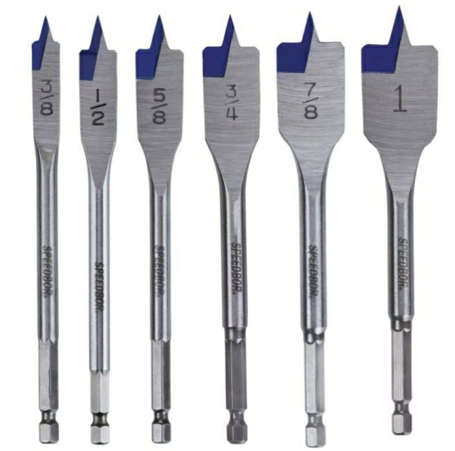 Irwin Speedbor Standard-Length Spade Wood Drill Bit, 6-Piece | * Best