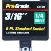 Pro Grade Standard 1/4 Drive 6 Point Socket | * New