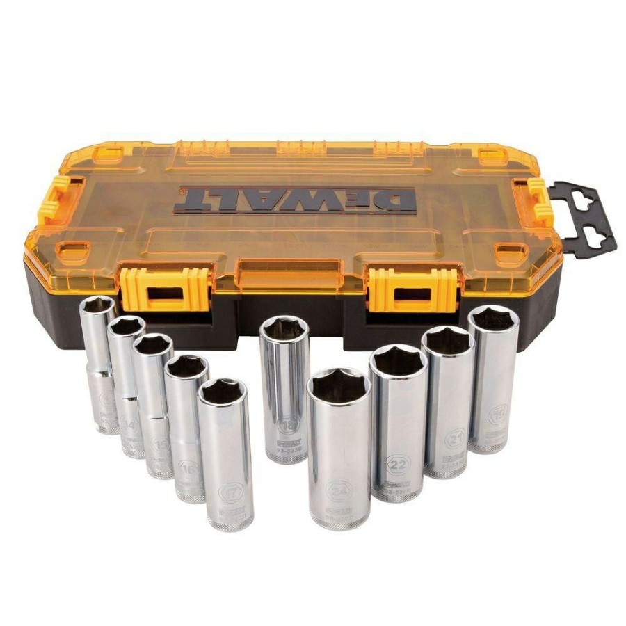 Dewalt 10 Pc. 1/2 Drive Deep Metric Socket Set | * Online