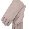 Black Stallion Gray Value-Priced Split Cowhide Stick Glove | * Hot