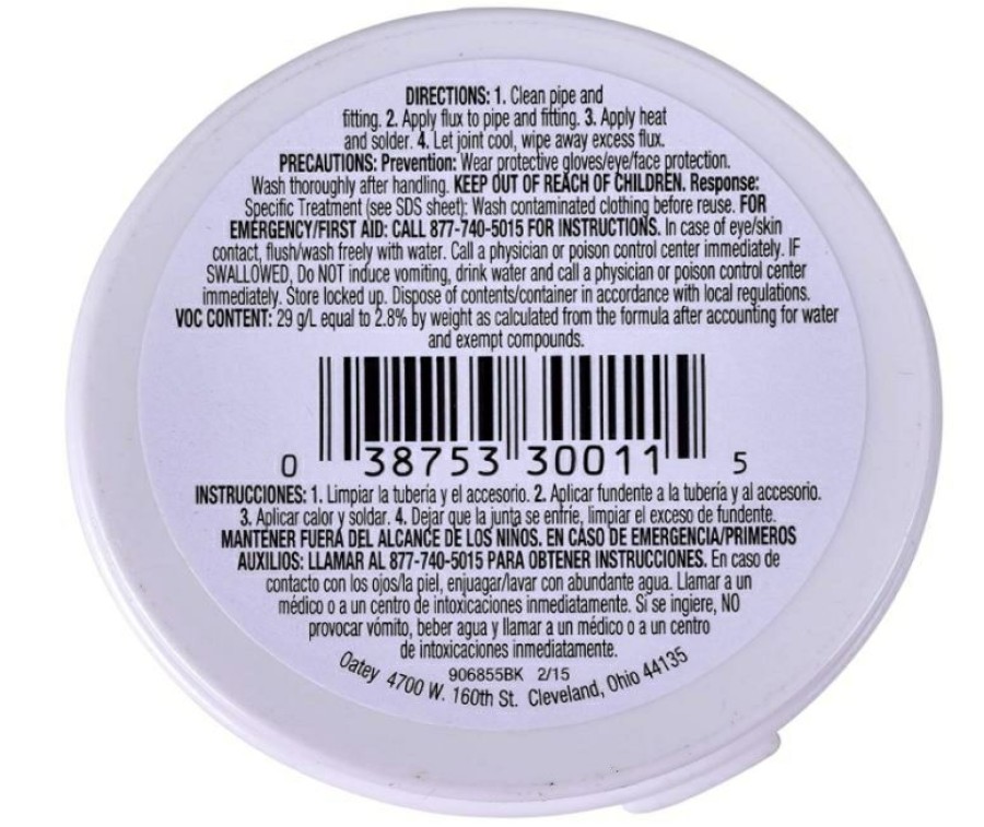 Oatey #5 Paste Flux, 1.7 Oz. | * Clearance