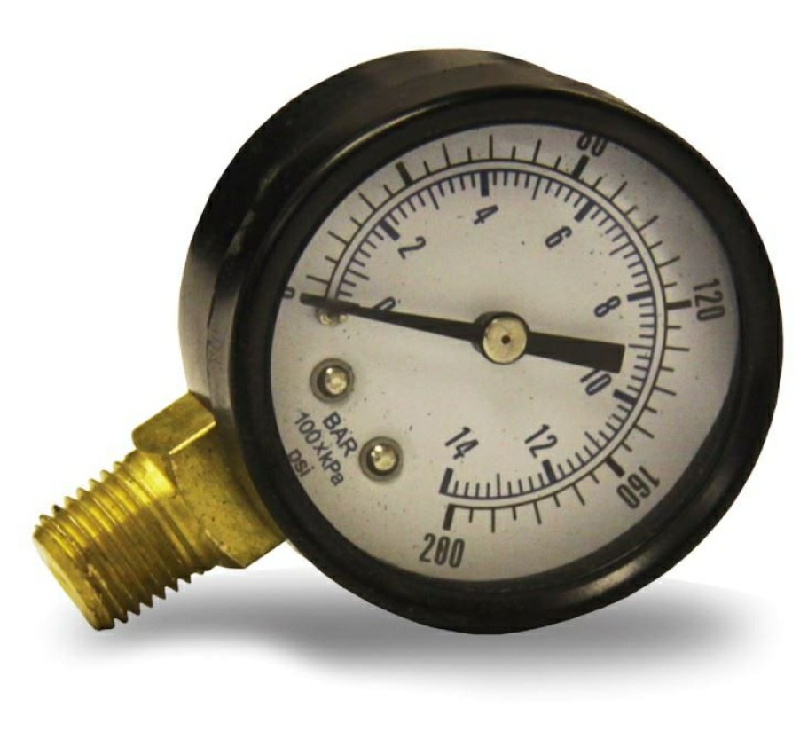 C'Aire Gauge, 200 Psi, 1/4" Bottom Mt | * Best