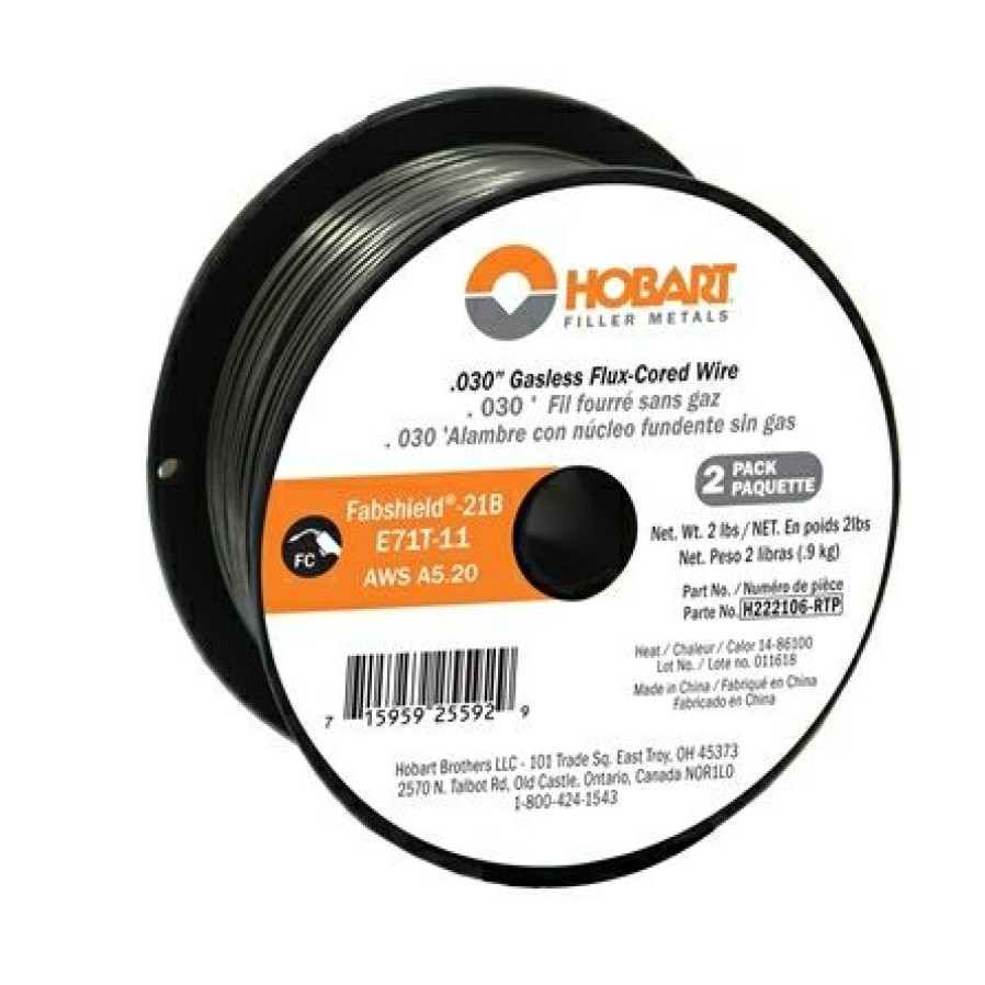 Hobart E71T-11 Flux-Cored Welding Wire .030 2 Pack Of 2Lb Spools, H222106-Rtp | * Hot