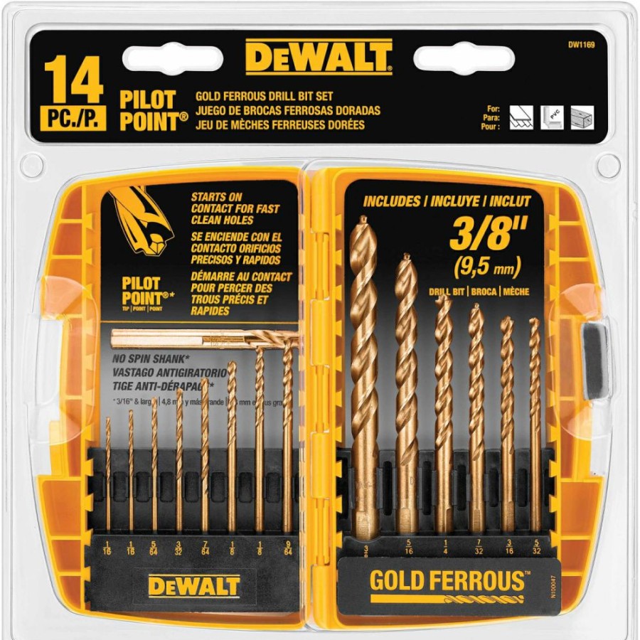 Dewalt 14 Pc Pilot Point Drill Bit Set | * Online