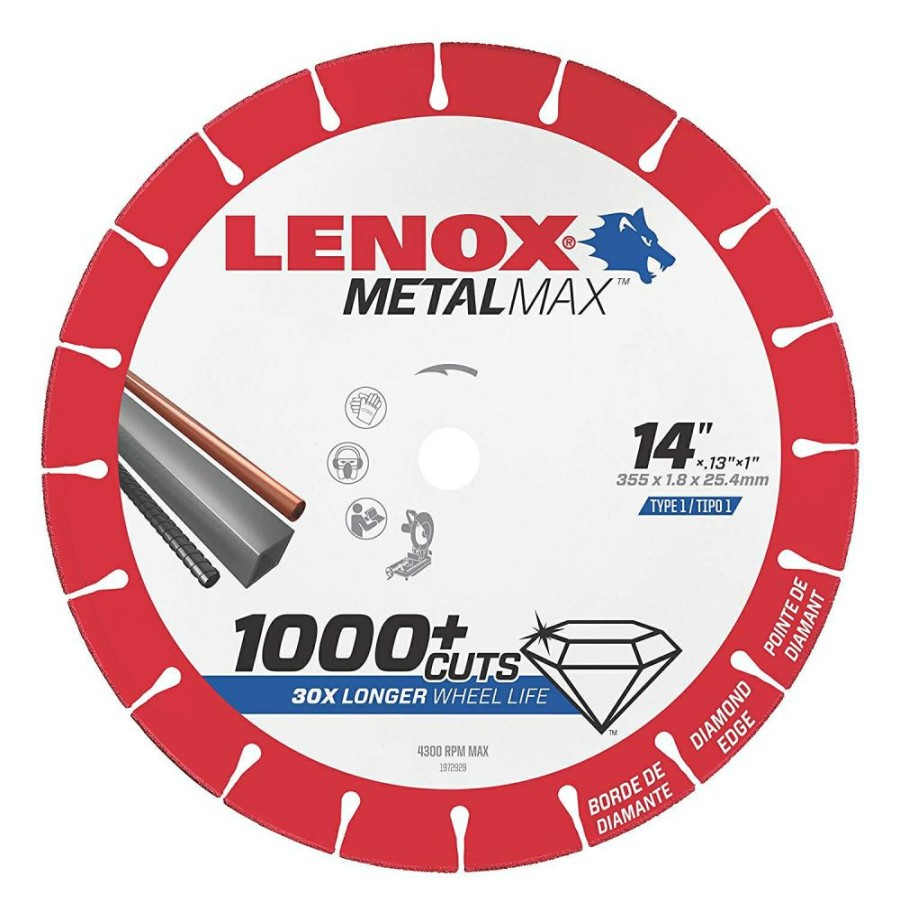 Lenox Metalmax Diamond Edge Cutoff Wheel, 14 X 1 , Chop Saw | * Wholesale